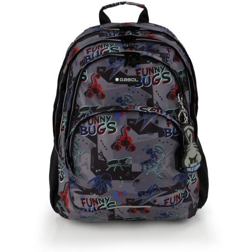  Mochila escolar gabol bugs estampado negro 238340 001 [0]