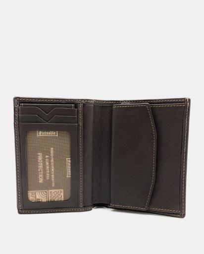 Billetero con monedero pielnoble caballero clasic marrón PC208 05 [3]