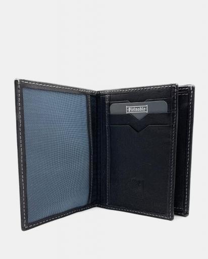 Billetero con monedero pielnoble caballero clasic negro PC208 01 [3]