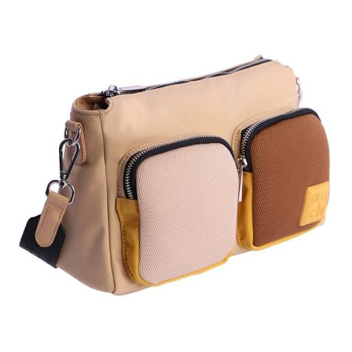 Bolso bandolera amichi 3d beige RV2956 004