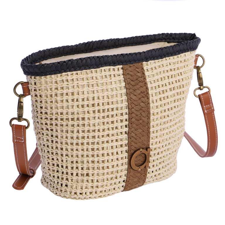 Bolso bandolera amichi en rafia SV6440