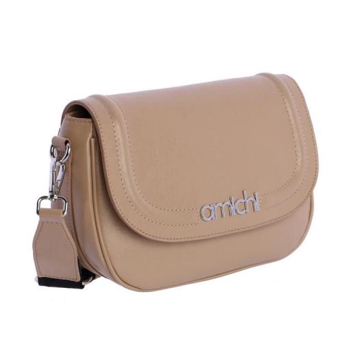 Bolso bandolera con solapa amichi beige QI5341 004 [0]