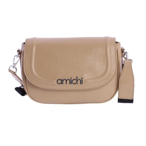 Bolso bandolera con solapa amichi beige QI5341 004 [1]