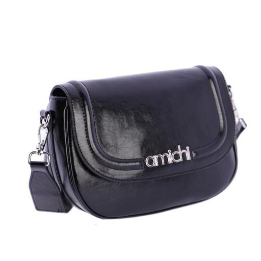 Bolso bandolera con solapa amichi negro QI5341 001 [1]