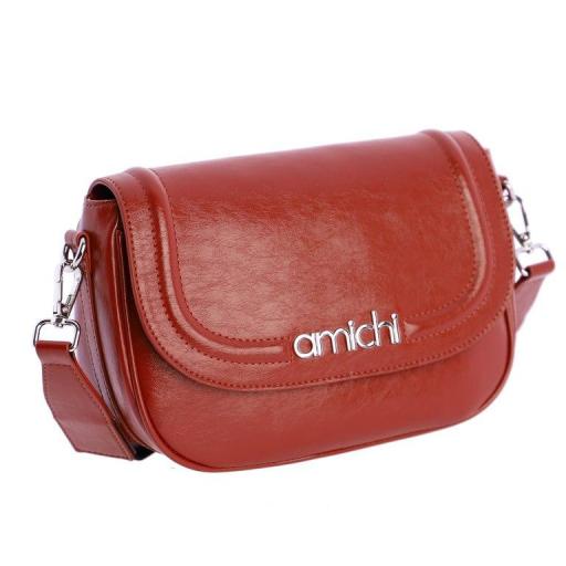 Bolso bandolera con solapa amichi terracota QI5341 515