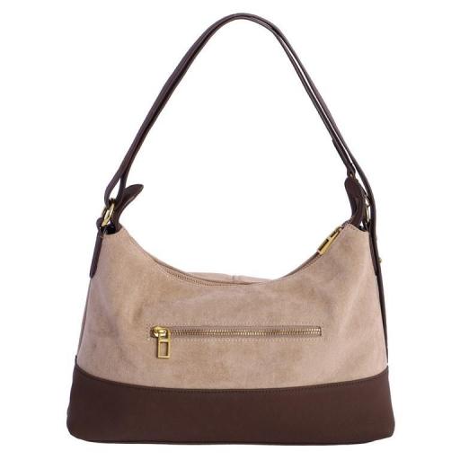 Bolso bandolera don algodón Taupe SI7825 [2]