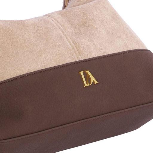 Bolso bandolera don algodón Taupe SI7825 [3]