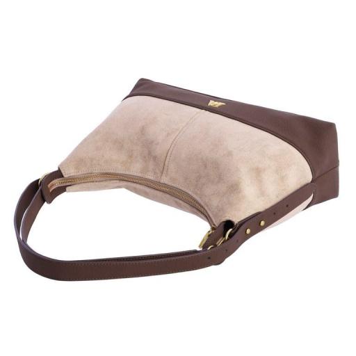Bolso bandolera don algodón Taupe SI7825 [4]