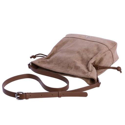 Bolso bandolera don algodón Taupe SI7862 [3]