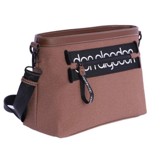 Bolso bandolera don algodon marrón QI7821 051