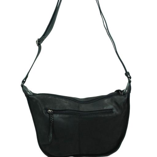 Bolso bandolera en piel natural negro 412823 NE [1]