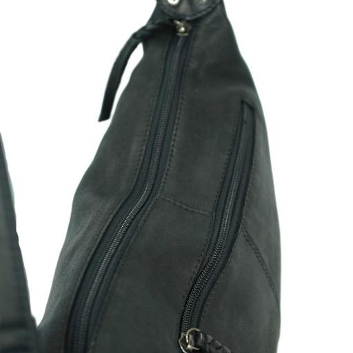 Bolso bandolera en piel natural negro 412823 NE [3]