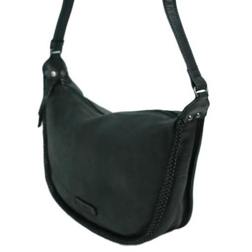 Bolso bandolera S en piel natural negro 412821 NE [4]