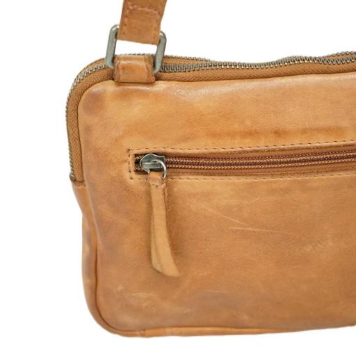 Bolso bandolera piel natural solapa trenzada cuero 412771 CU [5]