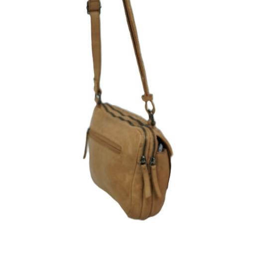 Bolso bandolera piel natural trenzada camel 412771 CA [2]