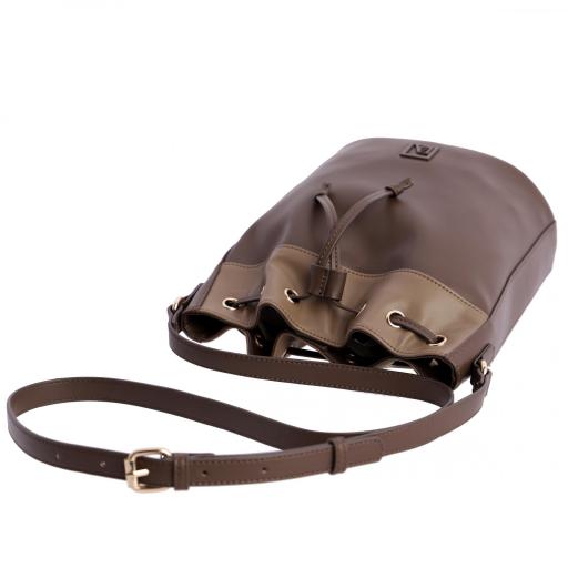 Bolso bandolera tipo saco don algodón marrón RI7854 051 [3]