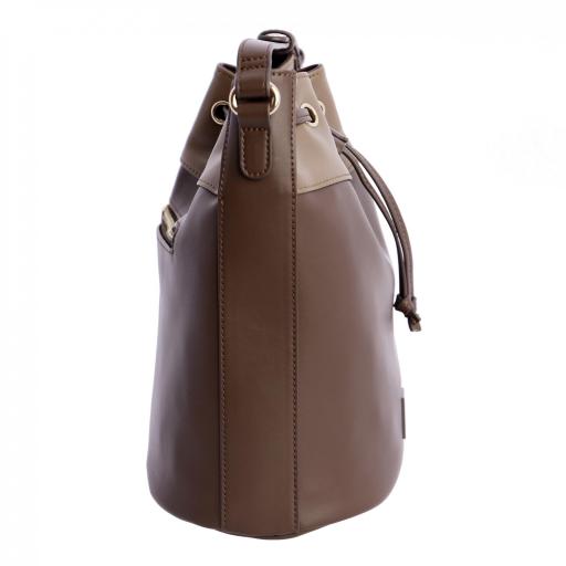 Bolso bandolera tipo saco don algodón marrón RI7854 051 [4]