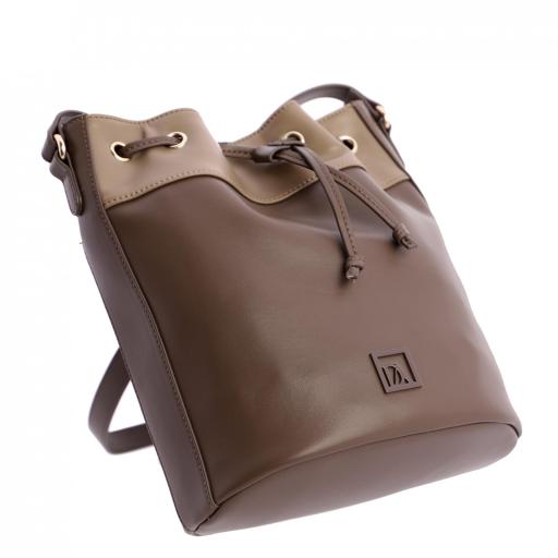 Bolso bandolera tipo saco don algodón marrón RI7854 051 [5]