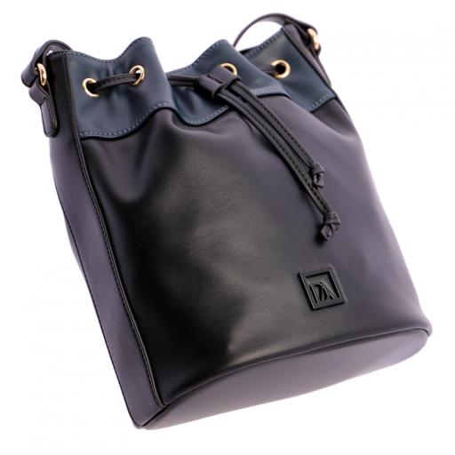 Bolso bandolera tipo saco don algodón negro RI7854 001 [6]