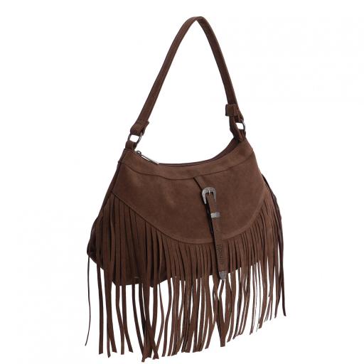 Bolso de brazo amichi marrón flecos RI1527 000 [1]