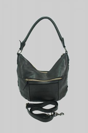 Bolso de brazo de piel biba kansas negro KA23 00 [1]