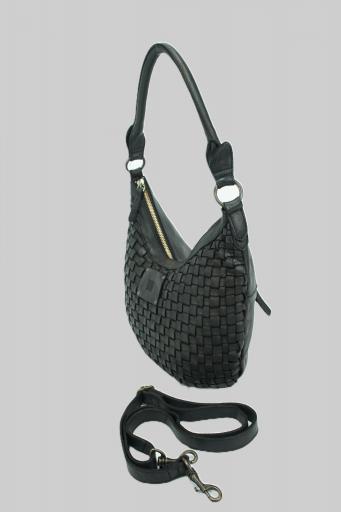 Bolso de brazo de piel biba kansas negro KA23 00 [2]