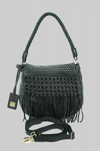 Bolso de brazo de piel biba varney negro VAR1L 00