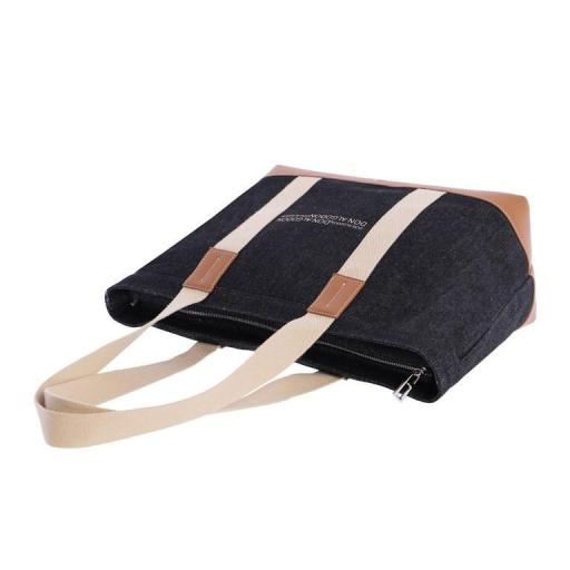 Bolso de brazo don algodón jeans negro SV7848 001 [4]