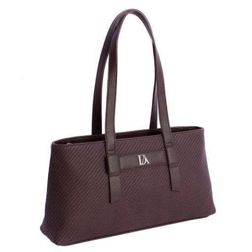 Bolso de brazo don algodón marrón SI7815