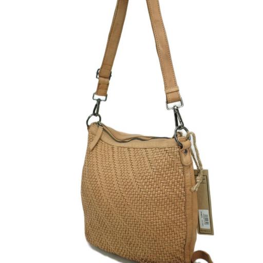 Bolso de brazo en piel natural camel 412773 CA [2]