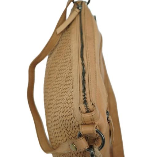 Bolso de brazo en piel natural camel 412773 CA [4]