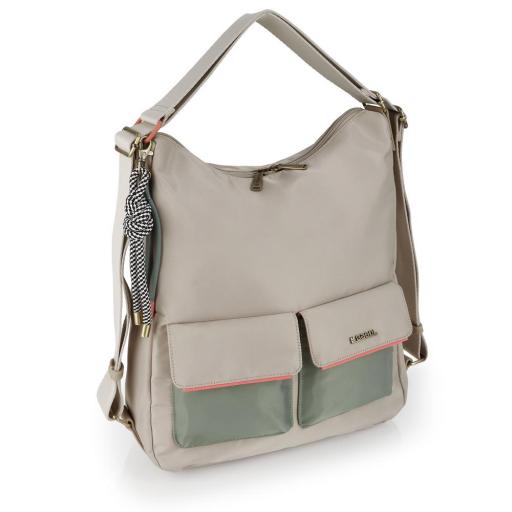 Bolso de brazo o mochila gabol nayade beige 605336 [4]