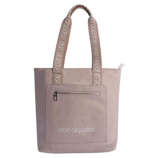 Bolso de brazo shopping don algodon point beige V2980 004 [4]
