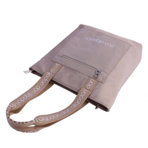 Bolso de brazo shopping don algodon point beige V2980 004 [3]
