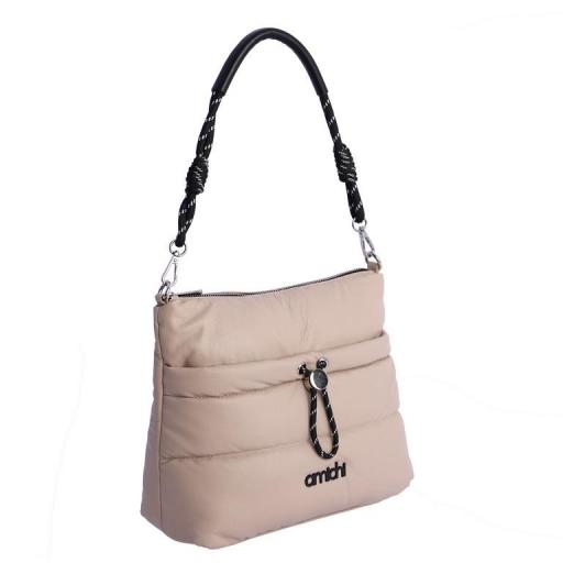 Bolso de brazo y bandolera amichi acol beige RV2965 004