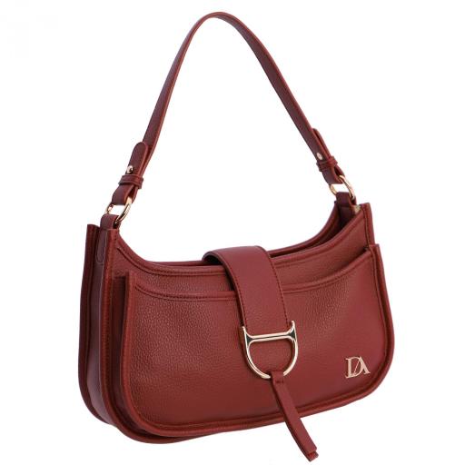 Bolso de brazo y bandolera don algodón burdeos RI7840 055