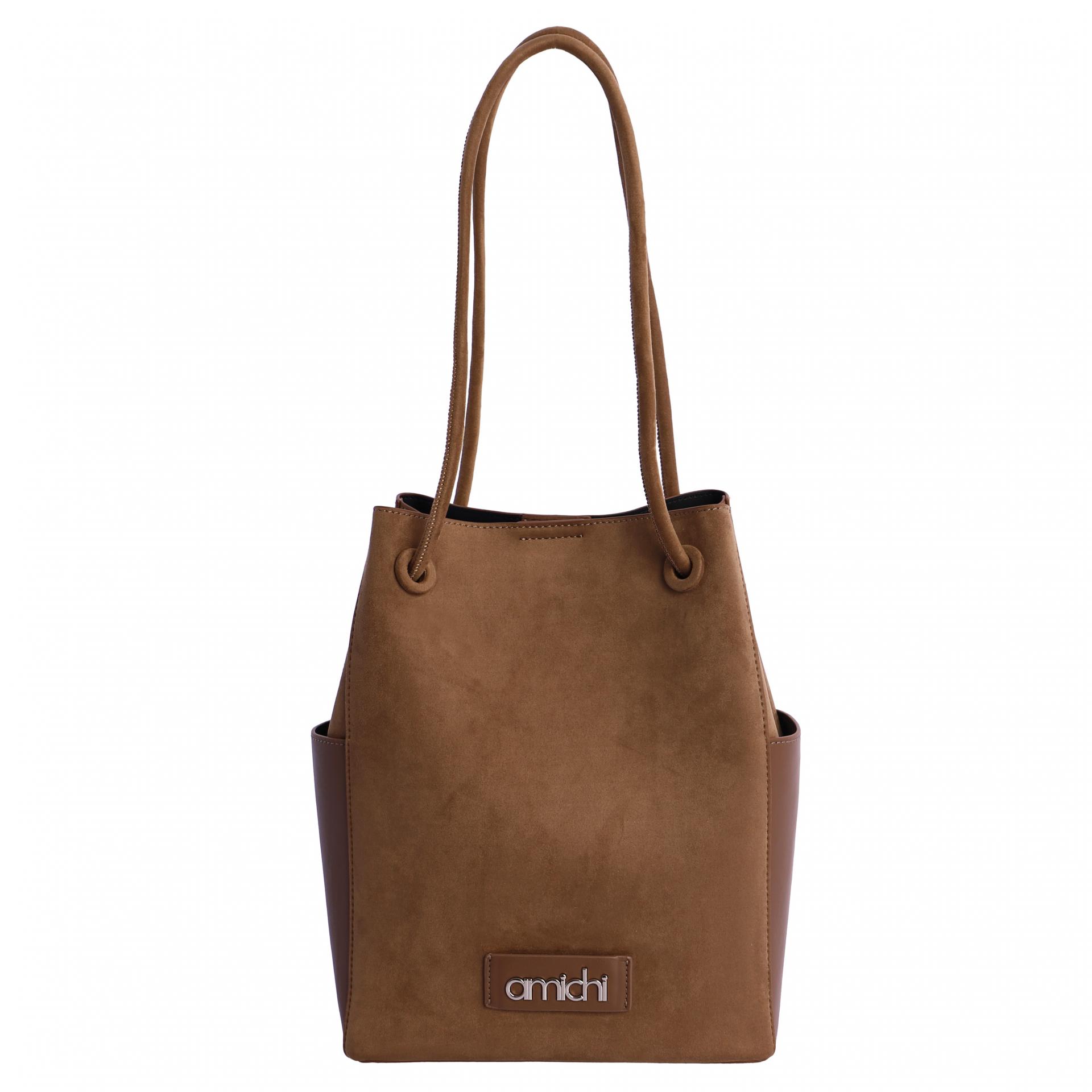 Bolso de hombro amichi taupe RI2003 050