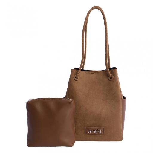 Bolso de hombro amichi taupe RI2003 050 [5]