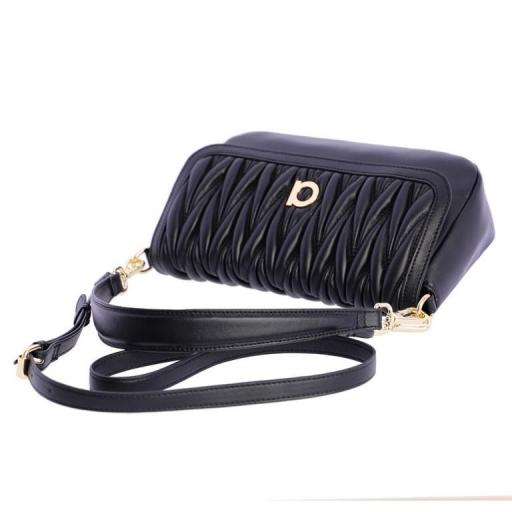 Bolso de hombro con solapa amichi negro QI5346 001 [3]