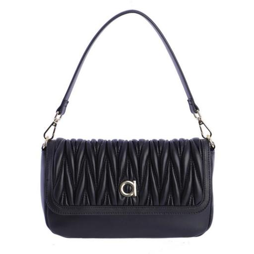 Bolso de hombro con solapa amichi negro QI5346 001 [4]