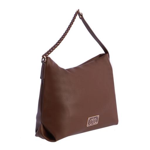 Bolso de hombro don algodón marrón QI7849 051 [0]