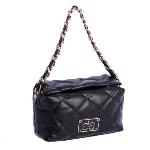 Bolso de hombro don algodón negro QI7828 001