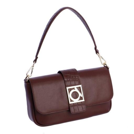 Bolso de hombro y bandolera amichi burdeos QI5322 055