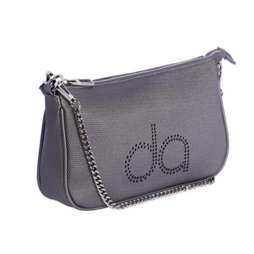 Bolso de hombro y bandolera don algodón gris QI7801 049