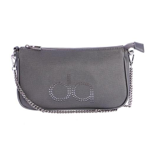 Bolso de hombro y bandolera don algodón gris QI7801 049 [4]