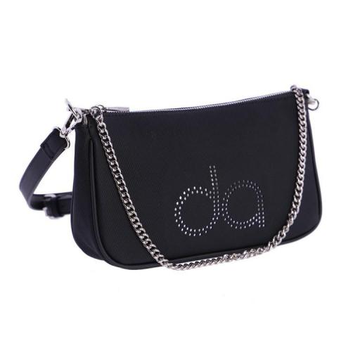 Bolso de hombro y bandolera don algodón negro QI7801 001