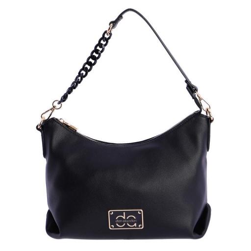 Bolso de hombro y bandolera don algodón negro QI7850 001 [4]