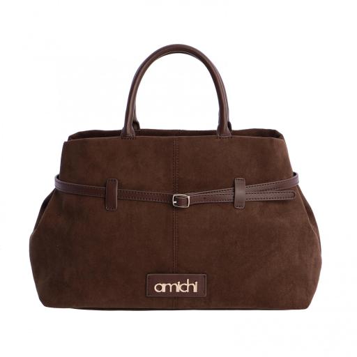 Bolso de mano amichi marrón RI2007 051