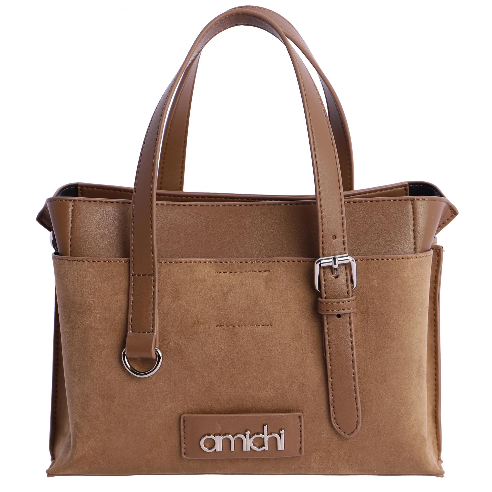 Bolso de mano amichi taupe RI2004 050