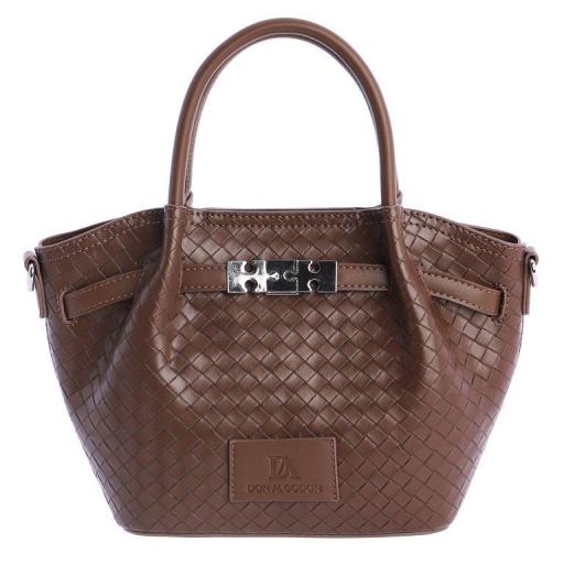 Bolso de mano don algodón marrón SV7860